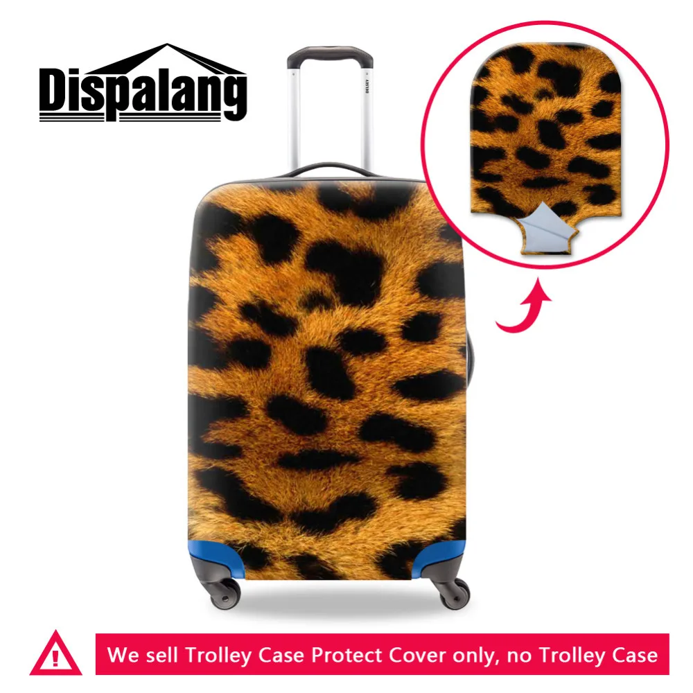 Защитный чехол для багажа с леопардовым принтом для чемодана 18-30 дюймов, Модный Эластичный чехол для багажа, классные аксессуары с колесиками для путешествий