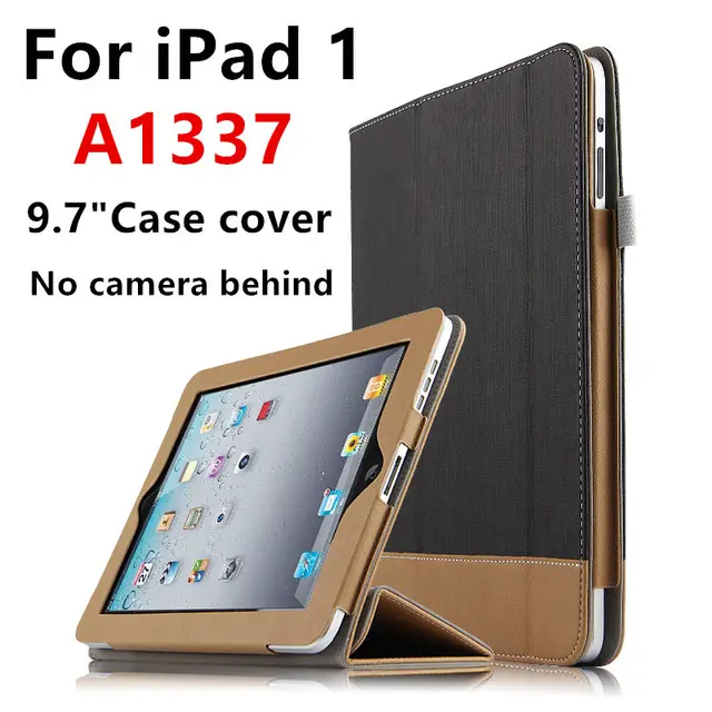 Best Offers Case For iPad 1 one First generation Protective Smart Cover Protector Leather PU Tablet For iPad1 A1337 A1219 Sleeve No camera