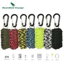 Boundless Voyage Outdoor Survival First Aid Kit Paracord Field Emergency Self help Box Camping Climbing Fishing
