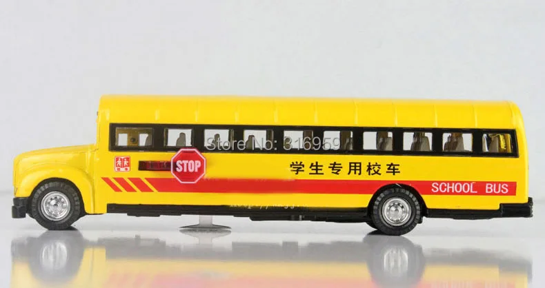 

New brand school bus model scale 1:32 ABS Alloy diecast bus model doors can be opened model decoration vehicle toy