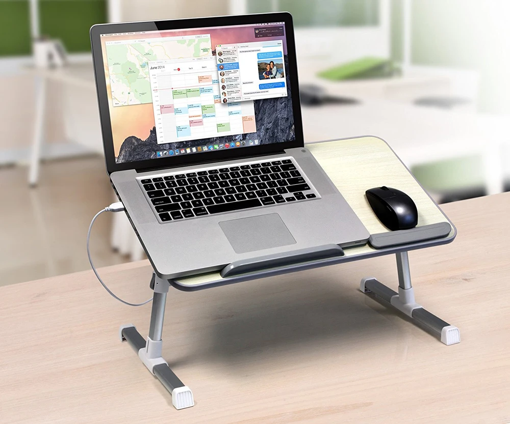 

Portable Foldable Adjustable Folding Laptop Table Stand Laptop Desk Computer mesa para notebook Stand Tray For Sofa Bed Grey