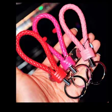 Автомобильный брелок из искусственной кожи ткачество брелок цветной ключ декоративный брелок простой брелок