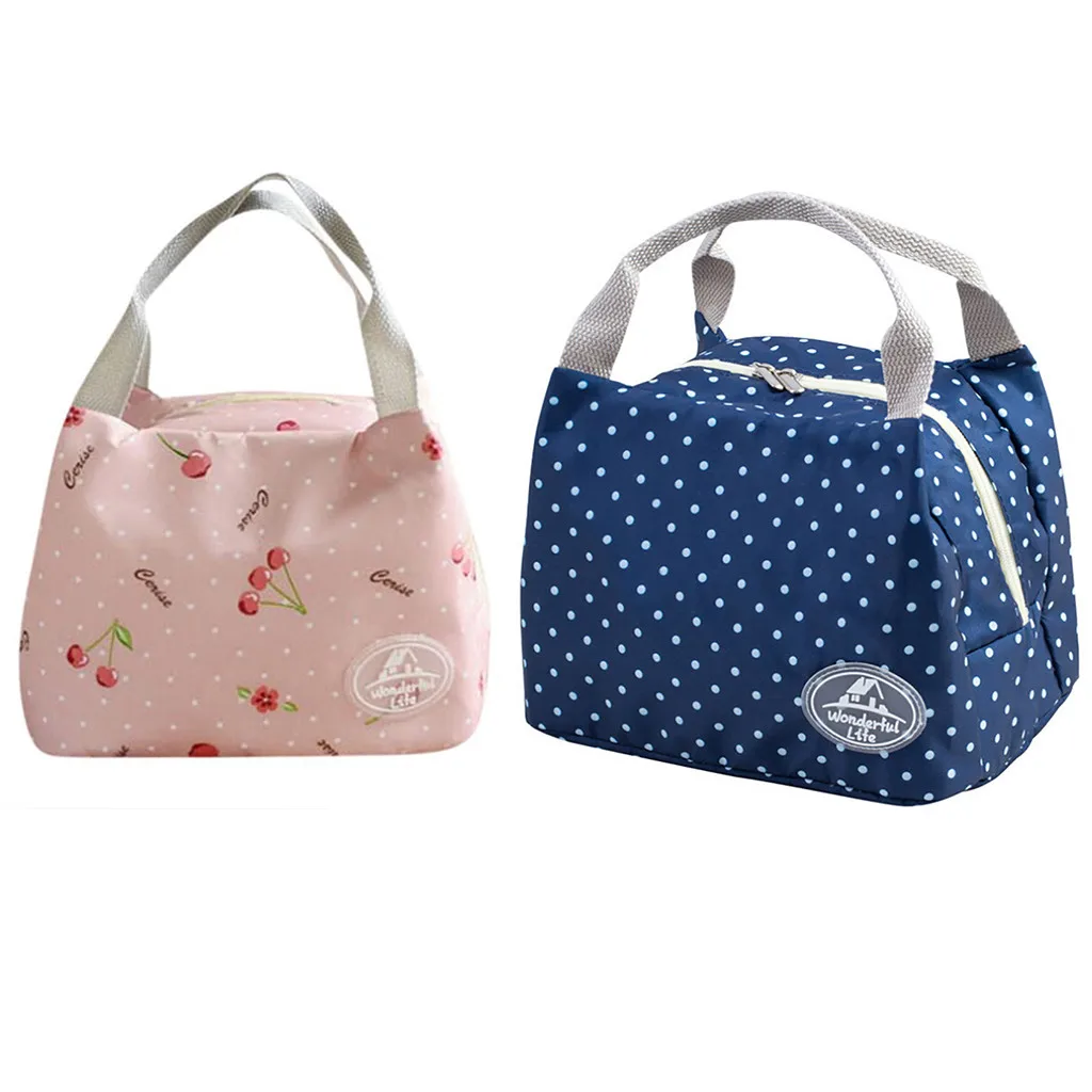 

Lunch Tas Zwart Thermische Familie Picknick School Koude Isolatie Bento Pouch Reizen Voedsel Fruit Organisator Tote *