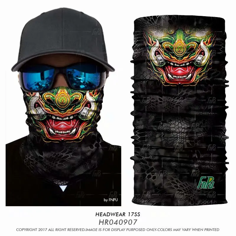 3D маска для лица, Спортивная Повязка На Голову cuello Ciclismo, Пыленепроницаемая защита от ультрафиолета, игра для фитнеса, частная скальда, Collo Bufanda - Цвет: HR040907 Bandanas
