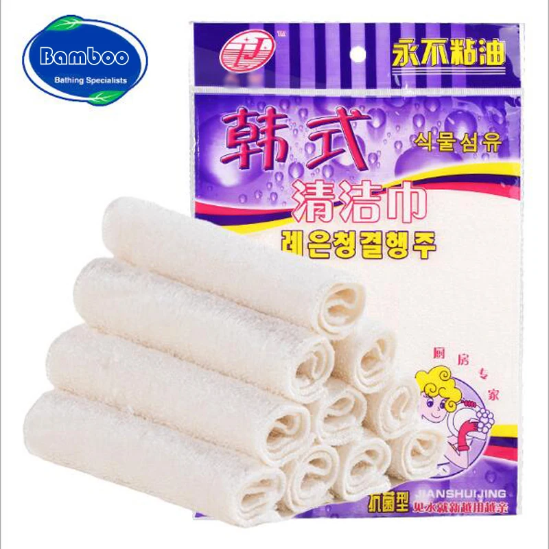 Высокоэффективная антижирная ткань из бамбукового волокна для мытья посуды, чистящее полотенце, волшебное кухонное полотенце для мытья, Чистящая салфетка