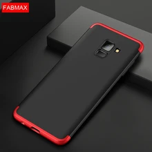 

FABMAX Rugged Case for Samsung Galaxy A8 A8+ Plus Case 360 Degree Full Protection Hard PC Matte Cover for Samsung A8 Plus Fundas