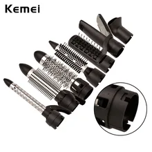 Kemei многофункциональный фен для волос Профессиональный фен горячий и холодный ветер для завивки волос наборы кистей Инструменты для укладки