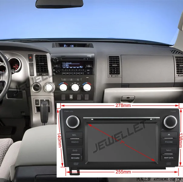 Discount 9" Quad core  Android 9.0 Car GPS radio Navigation for Toyota Tundra Sequoia 2007-2011 with 4G/Wifi, DVR OBD 1080P 0
