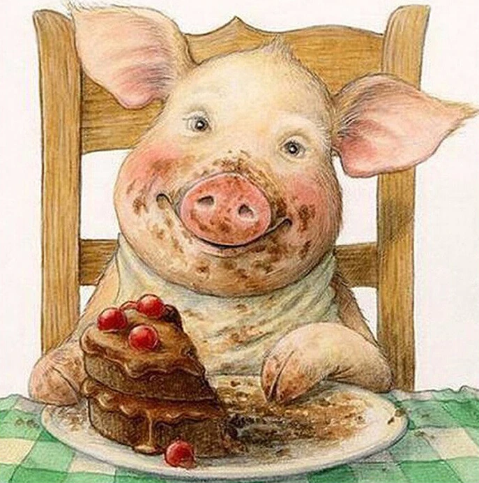 

Full Square Drill 5D DIY Diamond Painting "Cute Pig Cake" 3D Embroidery Cross Stitch Mosaic Set Home Decor Gift VIP