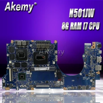 

Akemy N501J motherboard For ASUS N501JW UX501J G501J UX50JW FX60J laptop motherboard N501JW 8G RAM rev2.1 I7 cpu PM