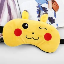 Cute Funny Pikachu Ice EyeShade Sleeping Eye Mask Travel Rest Aid Eye Masks Cover Eye Patch Breathable Eyeshade Sleep Blackout