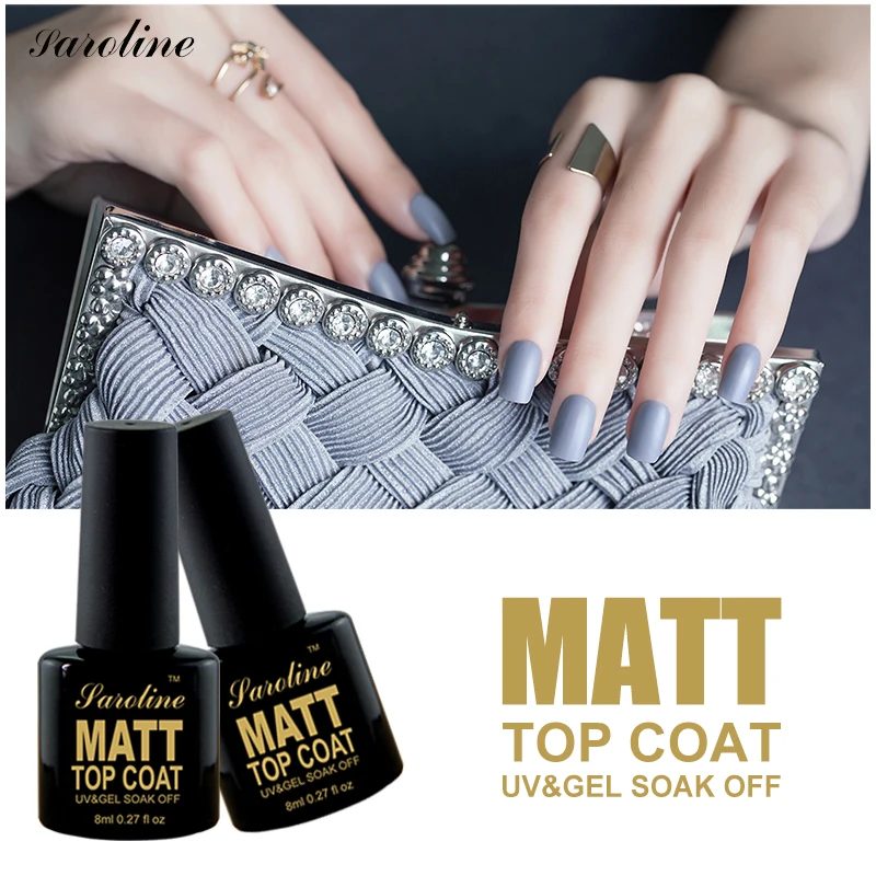 Saroline Matt Top Cheap Gel Vernis Semi Permanent Transparent Soak Off