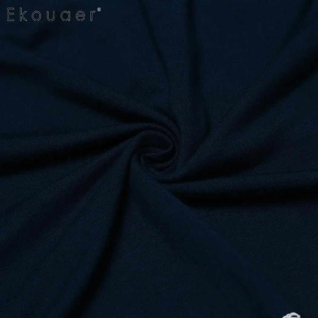 Ekouaer женские пижамы для сна низ брюки ночная рубашка мягкая кружевная отделка