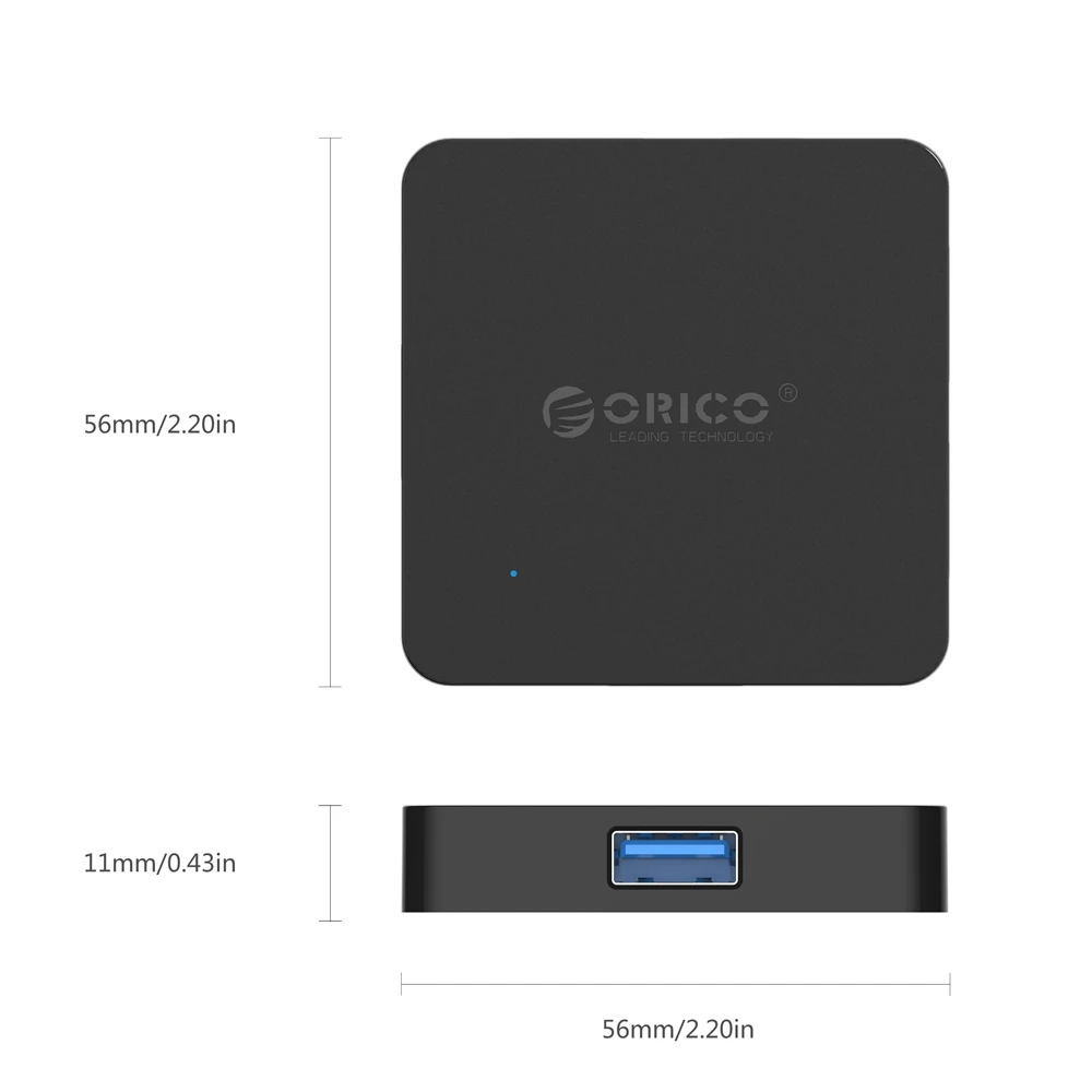 ORICO Super speed 4 порта usb-хаб 3,0 портативный OTG концентратор USB разветвитель с Micro B порт питания для Apple Macbook ноутбук ПК планшет