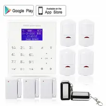 433mhz Wireless quad band GPRS 2.4G wifi alarm system gsm sms autodail house anti-burglar security kit Android/IOS APP control