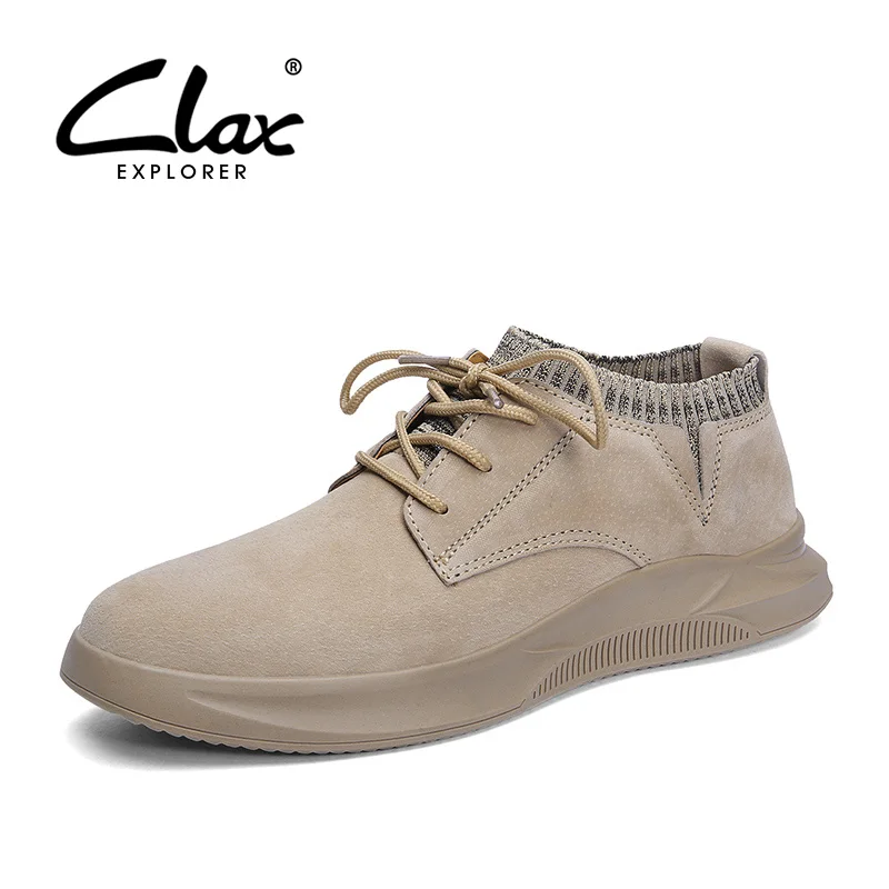 

CLAX Mens Shoes Leather 2019 Spring Summer Male Casual Shoe Fashion Man's Sneakers Leisure Walking Footwear