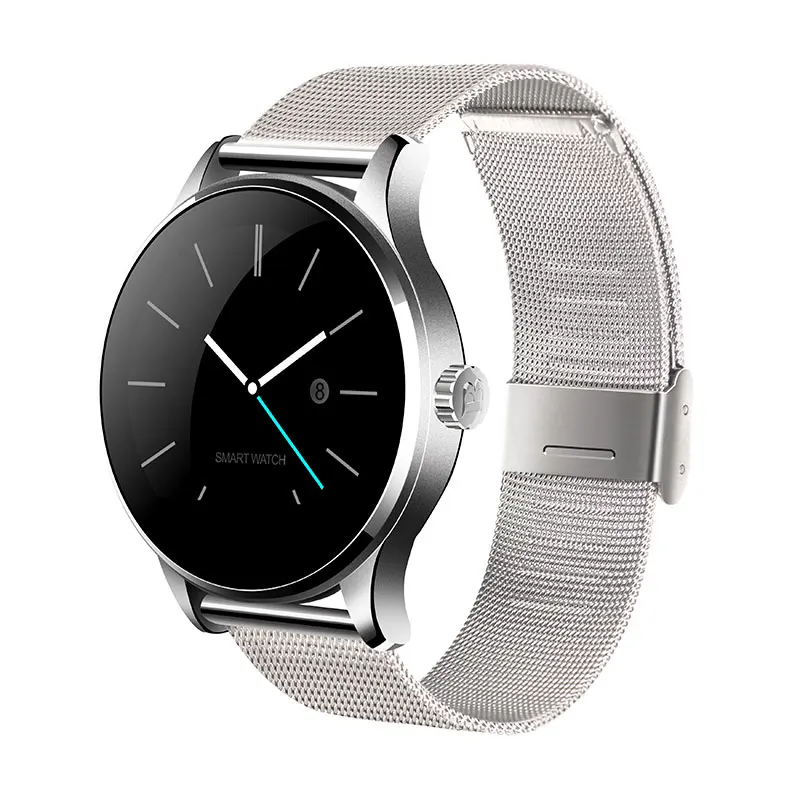 Round Bluetooth Smart Watch Classic Health Metal font b Smartwatch b font with Heart Rate Monitor