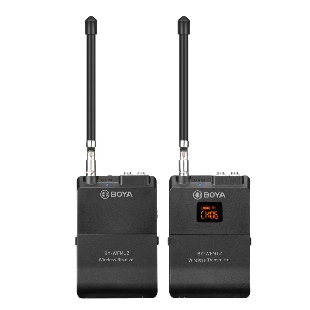 

BOYA BY-WFM12 VHF Wireless Microphone System for IOS Android Smartphones, Video DSLRs, Camcorders, Audio recorders, PCs Youtube