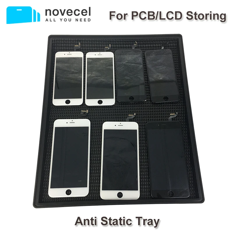 

Novecel Square Shape slot Anti Static Tray component box for PCB Circuit Board LCD Screen Holder Storing tools