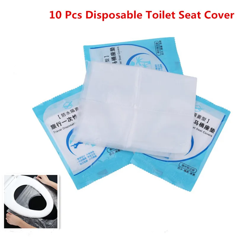 10Pcs Disposable Toilet Seat Cover Mat Portable 100% Waterproof Safety Toilet Seat Pad For Travel/Camping Bathroom Accessories 10Pcs Disposable Toilet Seat Cover Mat Portable 100% Waterproof Safety Toilet Seat Pad For Travel/Camping Bathroom Accessories