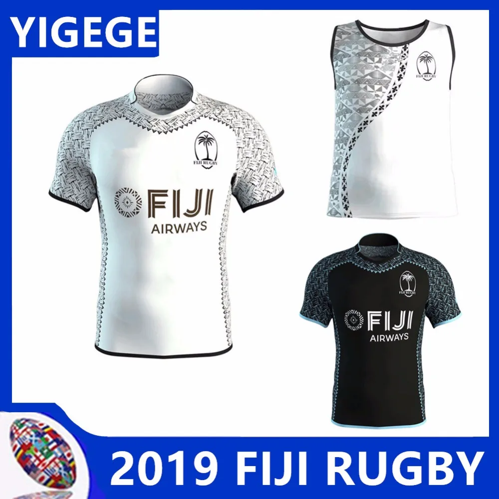 

2019 FIJI RUGBY 2018 TRAINING SINGLET Fiji rugby jerseys 2018 home away national team 2018 Fiji shirt size S-3XL