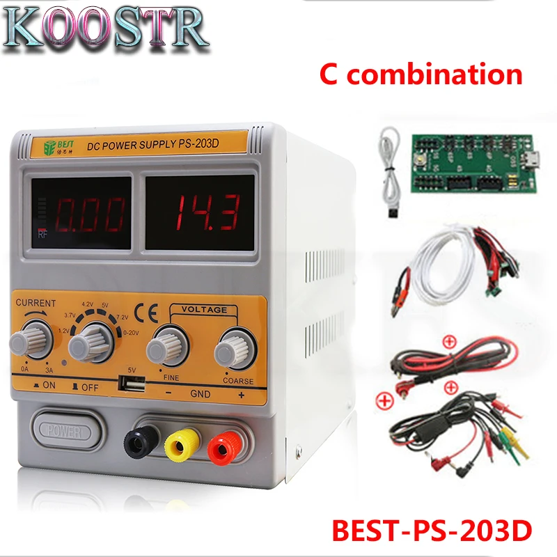 

BEST-PS-203D 20V 3A DC Regulated Power Supply Mobile Phone Repair Test LED Display Signal Detecting Instrument