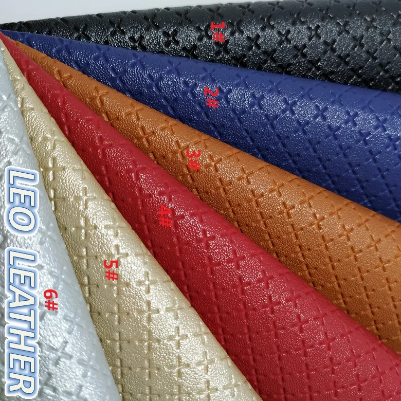 1PCS 21X29CM Synthetic Leather, Faux Leather Fabric, Embossed Cross