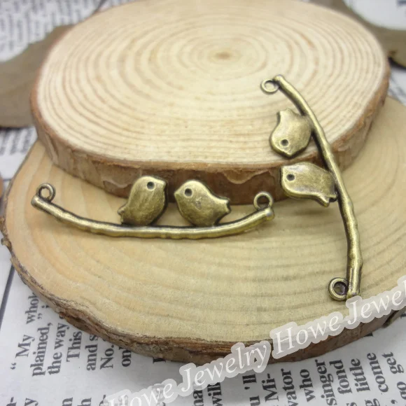 

Винтажные подвески-ветки и птицы, подвески, античная бронза, подходят для браслетов, ожерелий, металлические украшения «сделай сам», 35 шт.