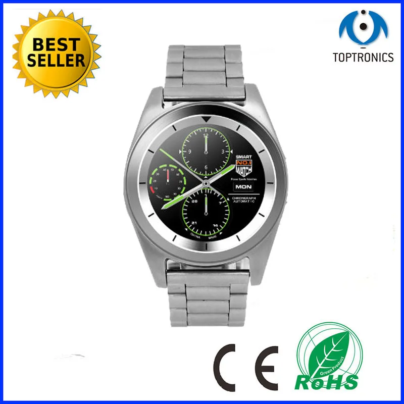 

Metal stainless steel belt MTK2502 bluetooth Smart Watch Sports Fiteness phonewatch With Heart Rate Monitor for Android iOS