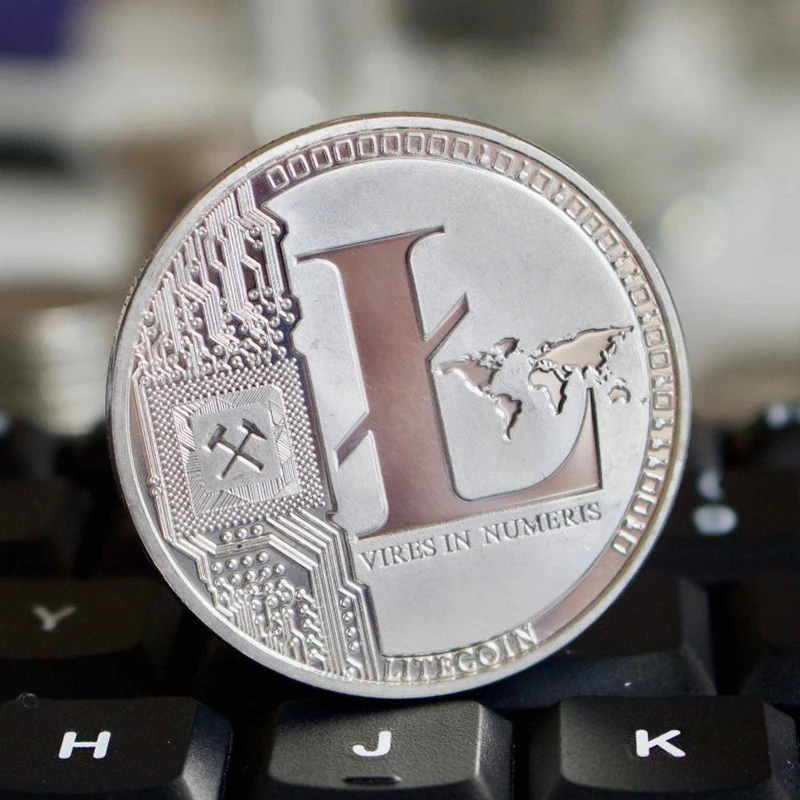 Home Decor Decoration Crafts Non-currency Coins bitcoin Gold Plated A Coin Litecoin Coin Collection Art Gift Mar19