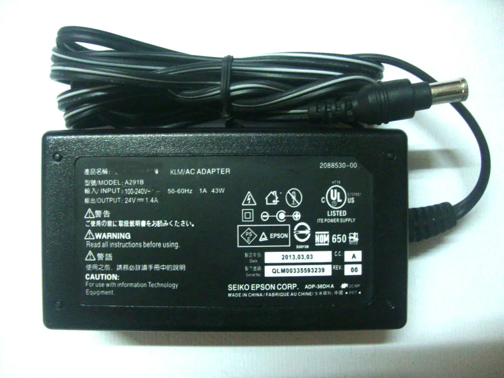 Free shipping , New power supply cord charger AC adapter +Cable For