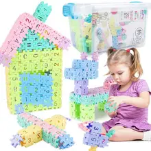 WYNLZQ строительные блоки Дети Блок игрушка для мальчиков и девочек для детей Рождественский подарок соединительный блок Игра Пластиковые цифры Красочные
