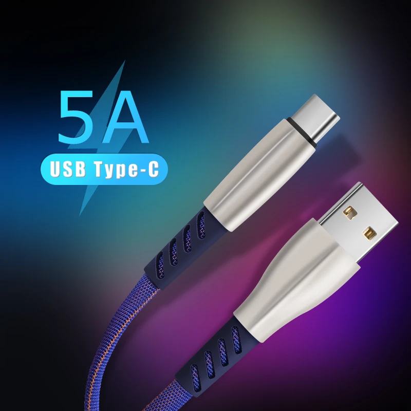 Summerfish Quick Charge Тип C 1 m Кабель 5A для huawei P20 mate9 10 20 P10 Lite Pro Быстрая зарядка через usb кабель для samsung xiaomi mi