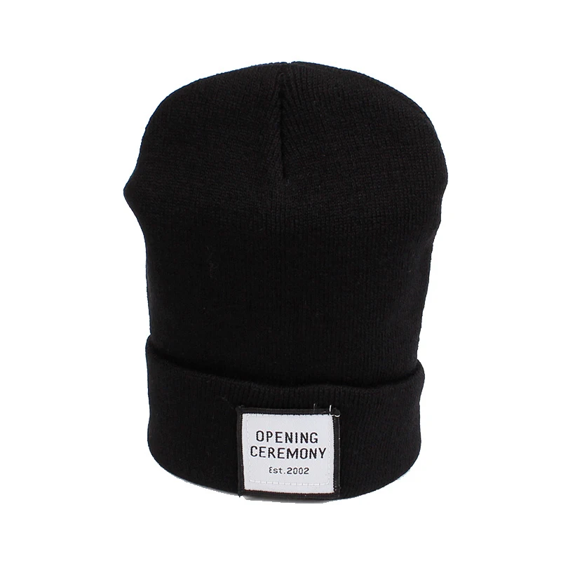 Knitted Cotton Women Beanie Hats Fashion OPENING CEREMONY Women Hats Autumn Winter Warm Female Hat Letter Hip Hop Women Skullies (12)