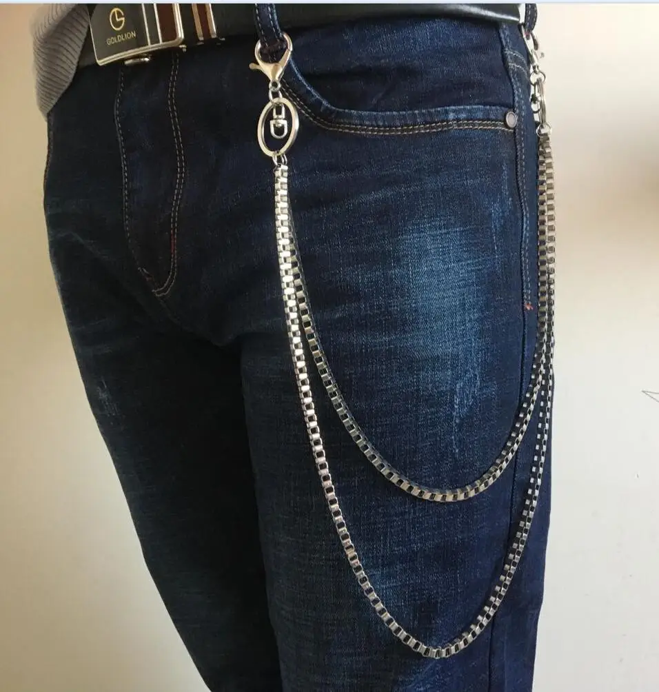 Fashion bike chain belt for pants Belt Waist Chain Male Pants Chain Hot Women Men Jeans Alloy ...