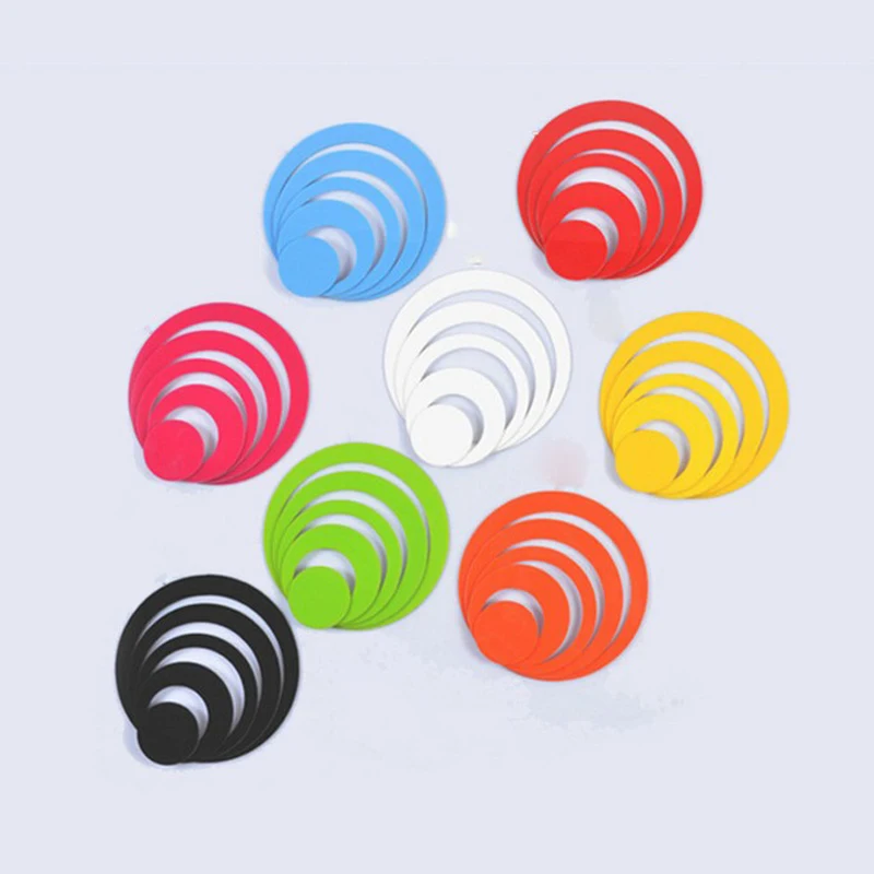 5Pcs DIY  Modern 3D Circles Ring Wall Stickers DIY Indoor Room Wall Home Decor