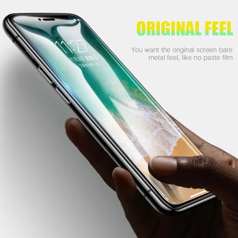 6D полное покрытие 9H закаленное стекло Защита экрана для iphone 7 7S 7plus X 8 5 5s 5c SE 6 6s 10 plus