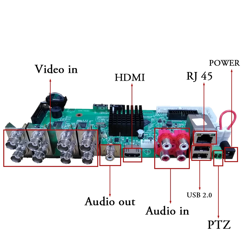 OUERTECH AHD CVI TVI IP CVBS 5 в 1 4 канала МП м Н DVR 8 каналов RCA аудио 2 SATA HDD порт ONVIF основная