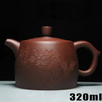 

2016 New Tea Pot Purple Clay Chinese Kung Fu Teapot Ore Mud Zisha Lions Kettle 320CC Master Handmade With Gift Bo