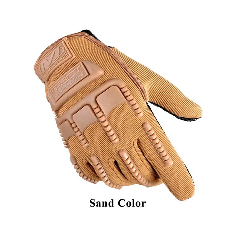 Камуфляжные Тактические Военные перчатки на полный палец, уличные военные армейские спортивные походные перчатки для рыбалки, автомобильные аксессуары - Цвет: Sand Color