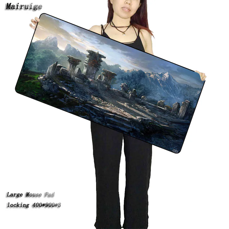 

Mairuige The Witcher 3 Wild Hunt Landscape Large Gaming Mouse Pad Stitched Edge Rubber Non-slip Mousepad As Gifts Wholesale
