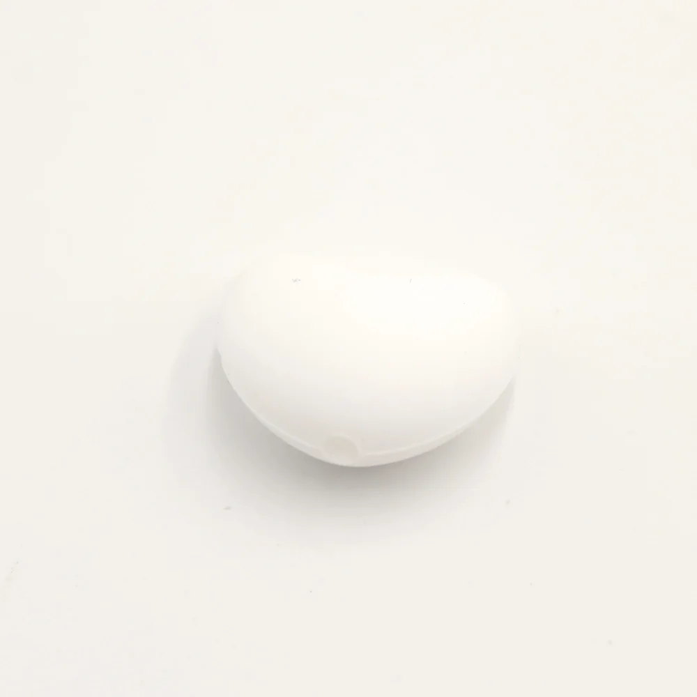 TYRY. HU 20 шт пищевого силикона любовь форма бусины для DIY ребенка Прорезывания Зубов Ожерелье Изготовление кормящих Жевательная подвеска-Прорезыватель игрушка подарок - Цвет: White