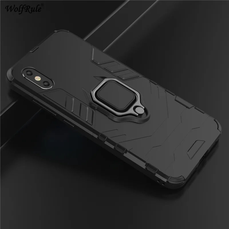 Магнитный чехол держатель для Xiaomi Mi 8 Pro прочный Чехол с металлическим кольцом и