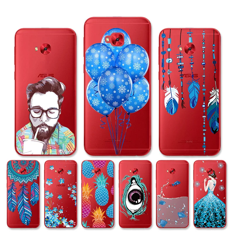 

Silicone 5.5" Asus ZenFone 4 Selfie Pro ZD552KL Case Cover Soft TPU Painted Phone Back Asus ZenFone 4 Selfie Pro Case Phone Bags