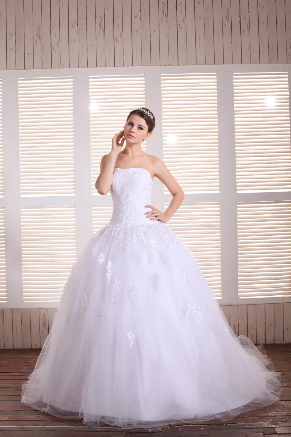 Robe De Mariage романтический Кружева Аппликации Белый Винтаж торжественные платья 2017