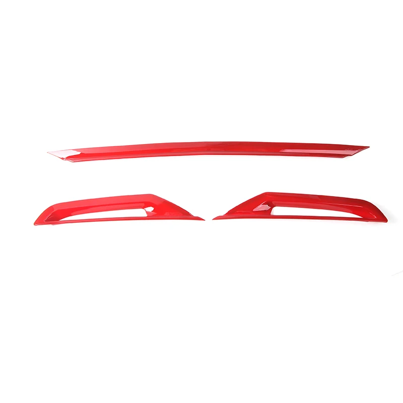 SHINEKA, задний бампер, декоративная отделка, противотуманный светильник, крышка лампы, отделка, обрамление кузова, наклейка, литье для Chevrolet Camaro - Название цвета: Красный