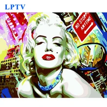 Мэрилин Монро красивые женские краски по номеру пакет ручная роспись без рамки абстрактный стиль Модные постеры подарок на день рождения