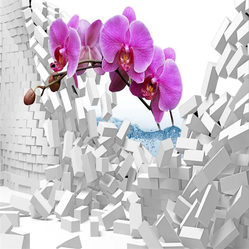 

beibehang Large painting home decoration plum blossom brick art Murales De Pared 3d wallpaper background modern fresco