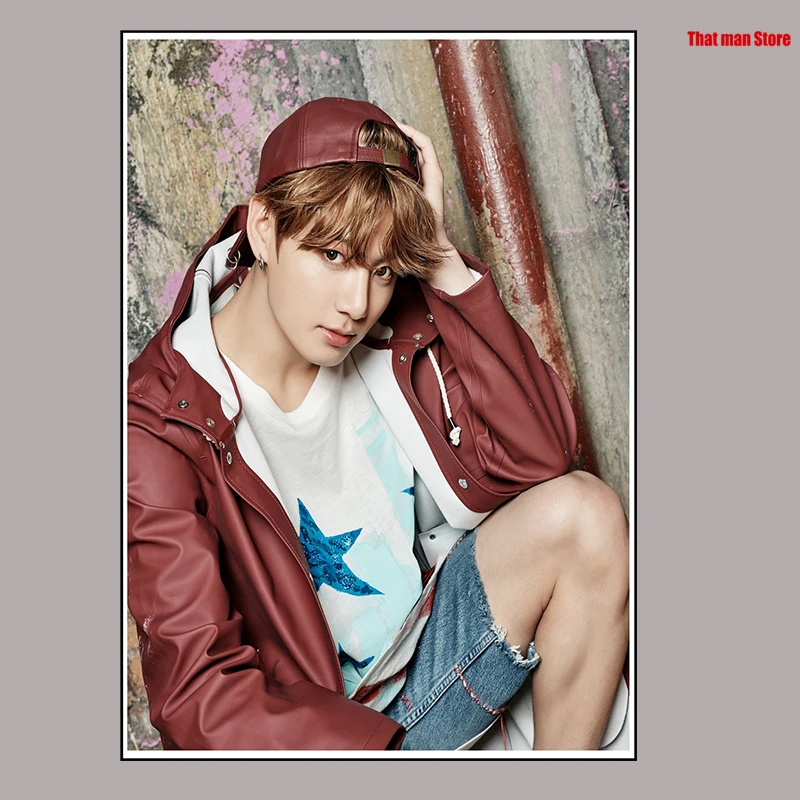 Kpop bangtan Плакаты для мальчиков лицом себя ясное изображение печать белый картон наклейки на стену украшение дома художественный плакат подарок