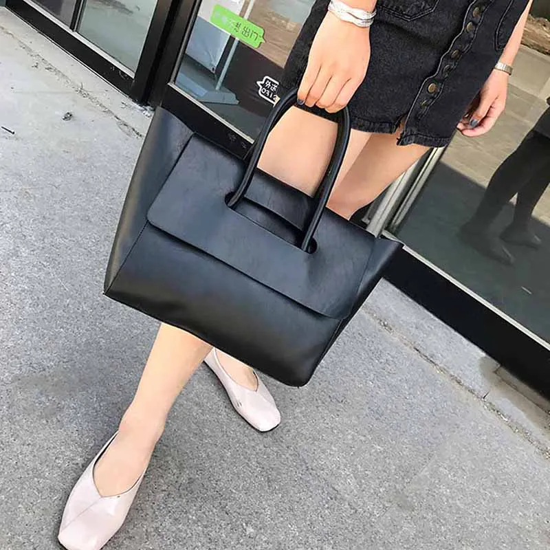

Casual Tote Bag for Women 2019 New PU Leather Large Capacity Hobos Handbags Fashion Women Bag Bolso Mujer Woman's Handbag Female